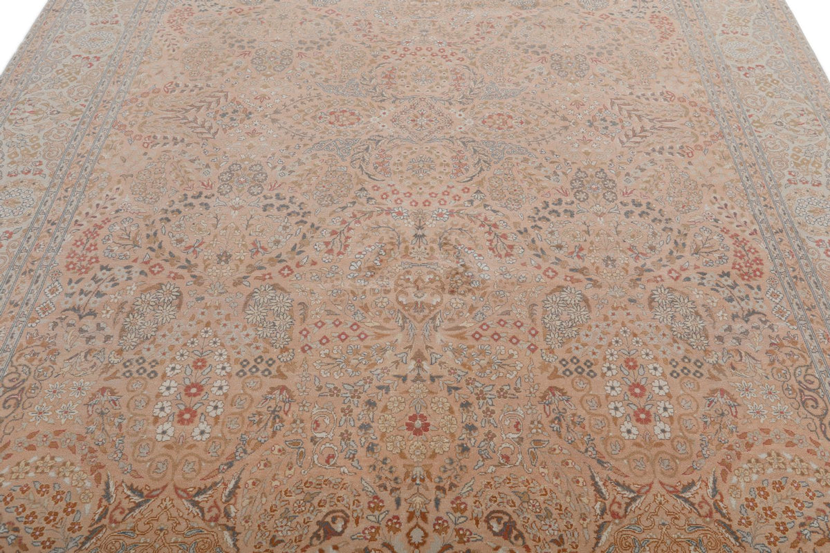 8x11 Rust and Ivory Persian Traditional Rug