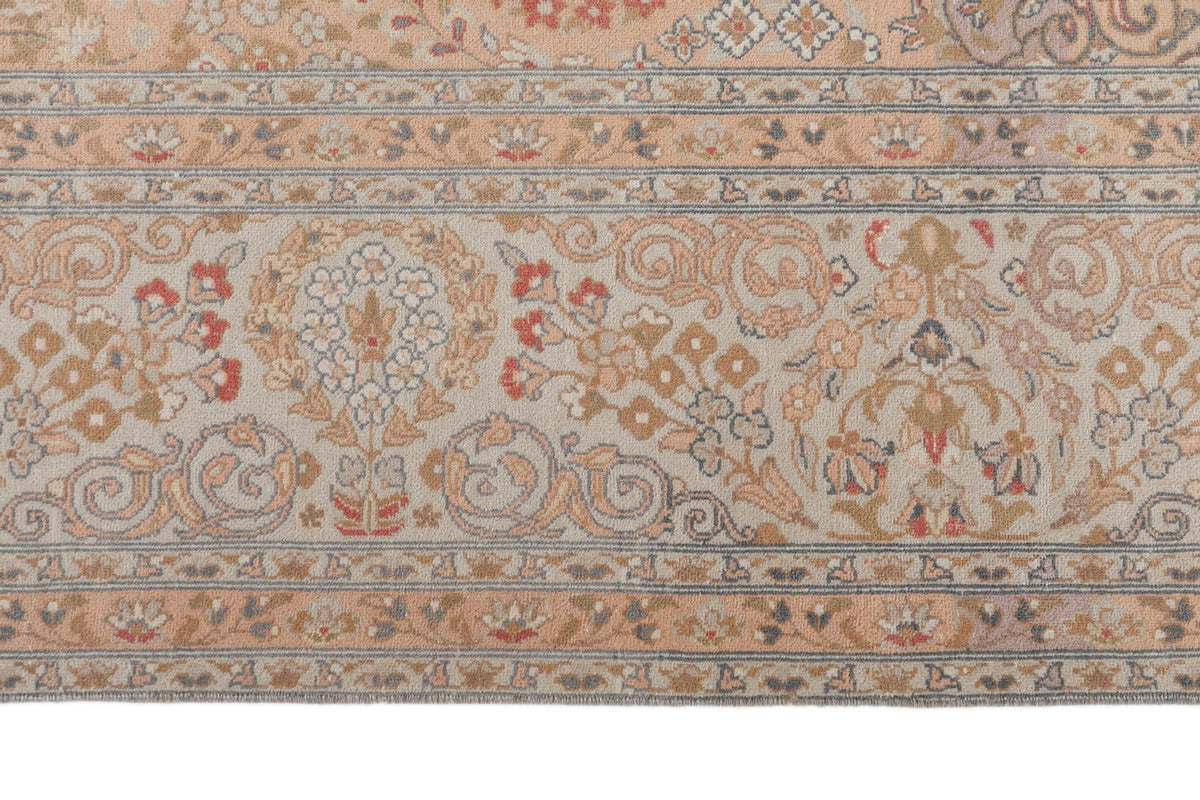 8x11 Rust and Ivory Persian Traditional Rug