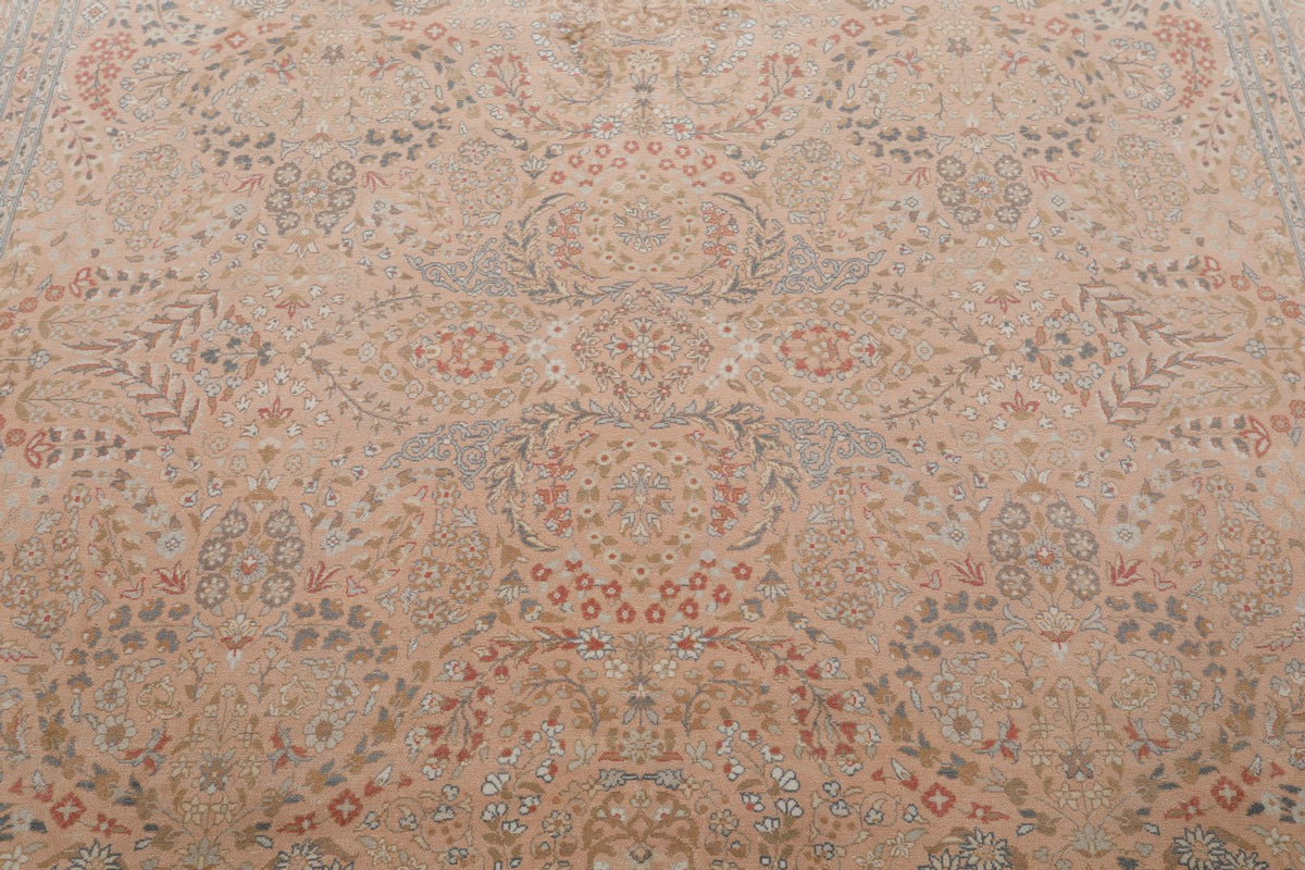 8x11 Rust and Ivory Persian Traditional Rug