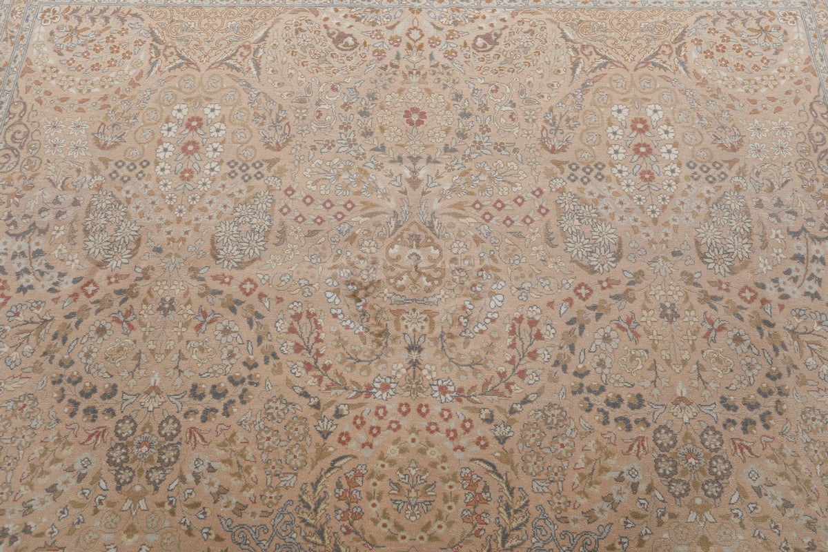 8x11 Rust and Ivory Persian Traditional Rug
