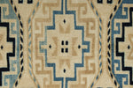 3x12 Off White and Blue Turkish Milas Runner