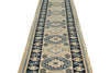 3x12 Off White and Blue Turkish Milas Runner