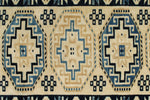 3x12 Off White and Blue Turkish Milas Runner