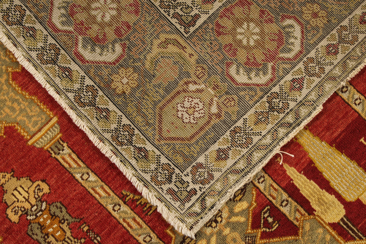 5x6 Brown and Ivory Anatolian Tribal Rug
