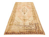 5x9 Ivory and Brown Anatolian Turkish Tribal Rug