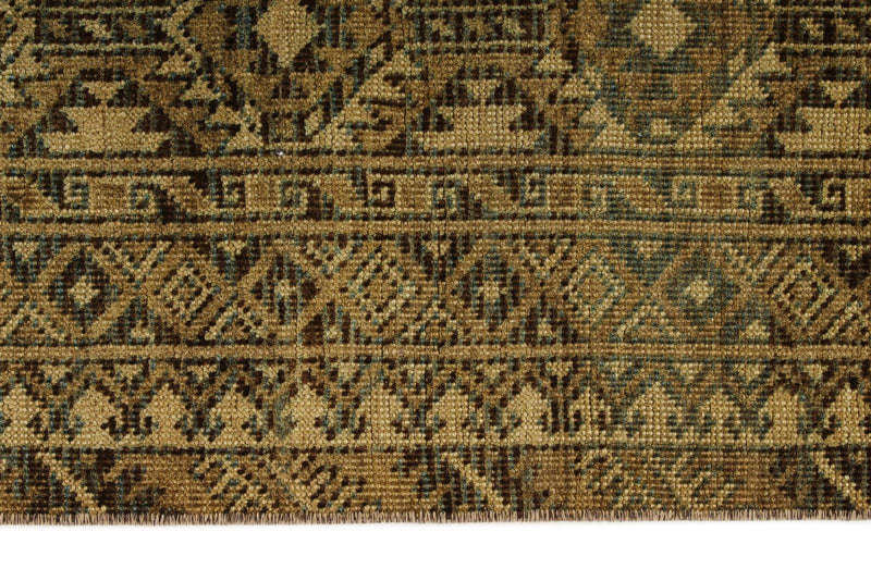 4x6 Brown and Brown Turkish Tribal Rug