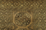 4x6 Brown and Brown Turkish Tribal Rug