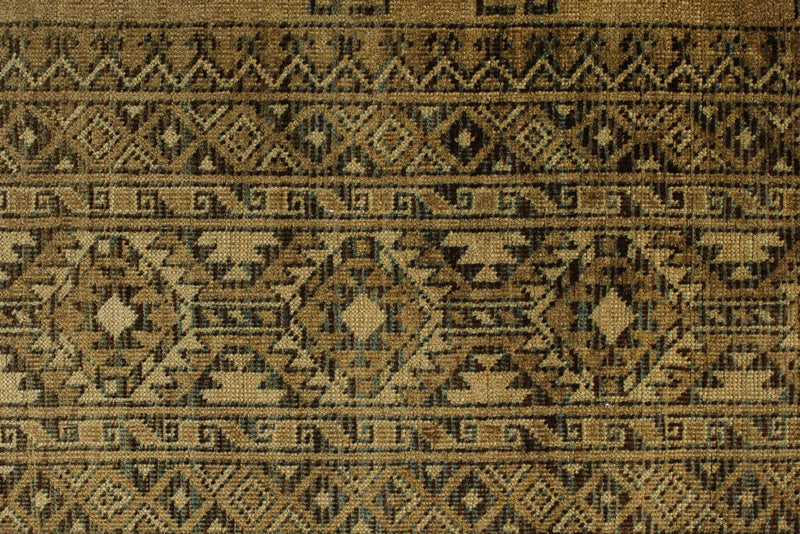 4x6 Brown and Brown Turkish Tribal Rug