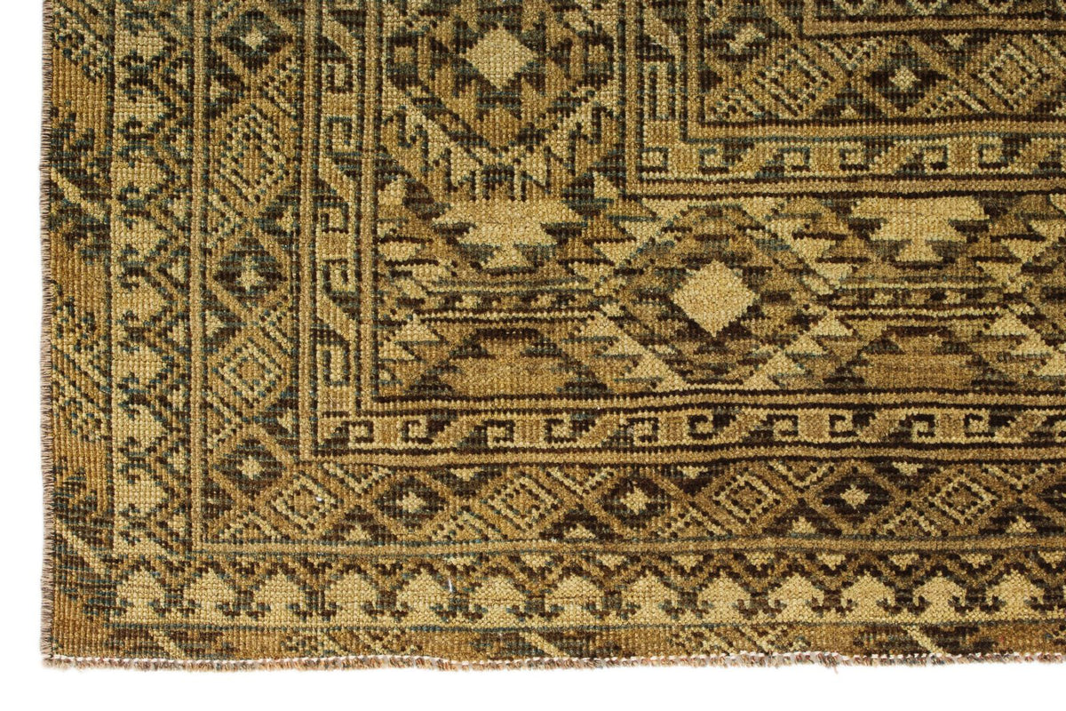 4x6 Brown and Brown Turkish Tribal Rug
