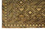 4x6 Brown and Brown Turkish Tribal Rug