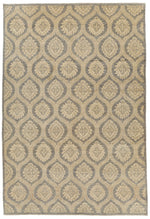 9x13 Gray and Ivory Turkish Oushak Rug