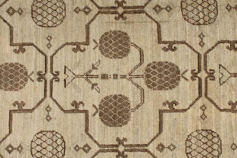 9x12 Ivory Turkish Tribal Rug