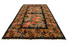 7x13 Black and Multicolor Turkish Tribal Runner