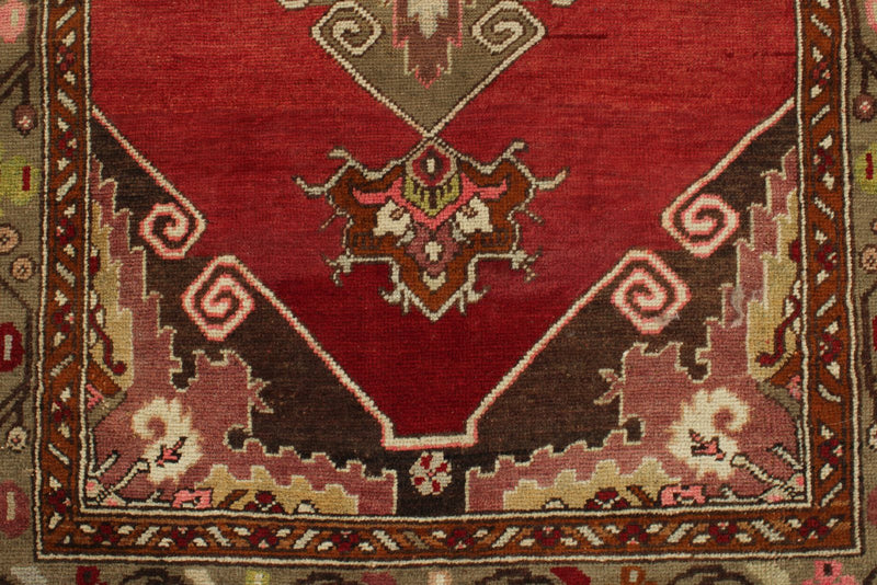 4x11 Red and Green Turkish Tribal Runner