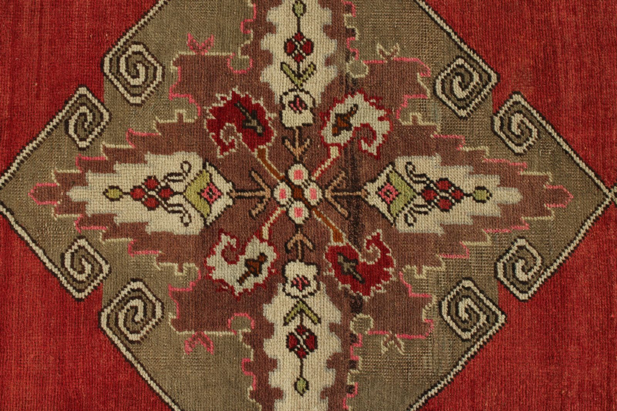 4x11 Red and Green Turkish Tribal Runner
