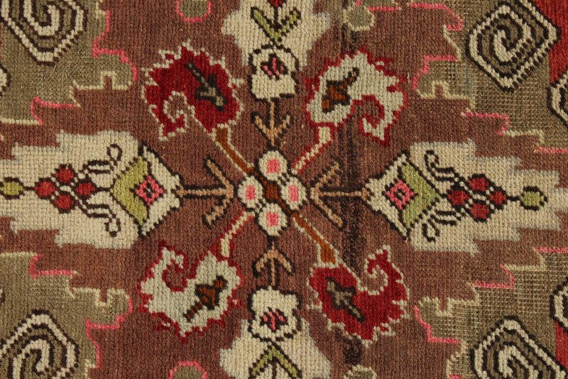 4x11 Red and Green Turkish Tribal Runner