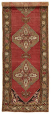 4x11 Red and Green Turkish Tribal Runner