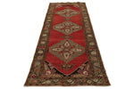 4x11 Red and Green Turkish Tribal Runner