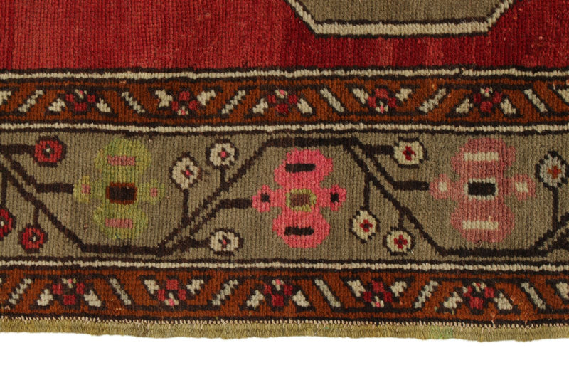 4x11 Red and Green Turkish Tribal Runner