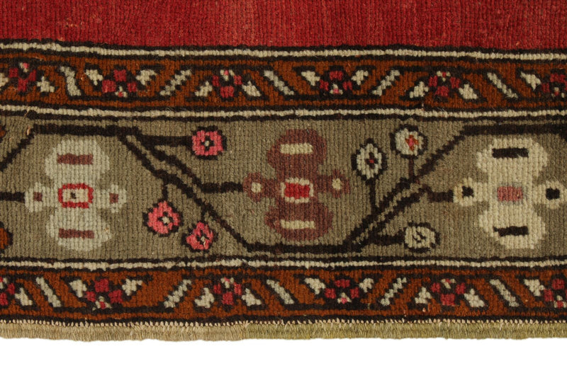4x11 Red and Green Turkish Tribal Runner