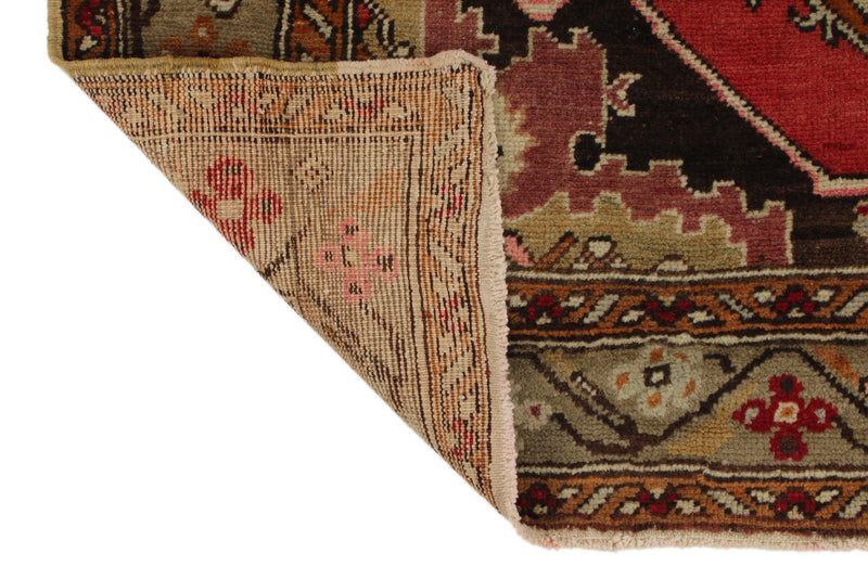 4x11 Red and Green Turkish Tribal Runner