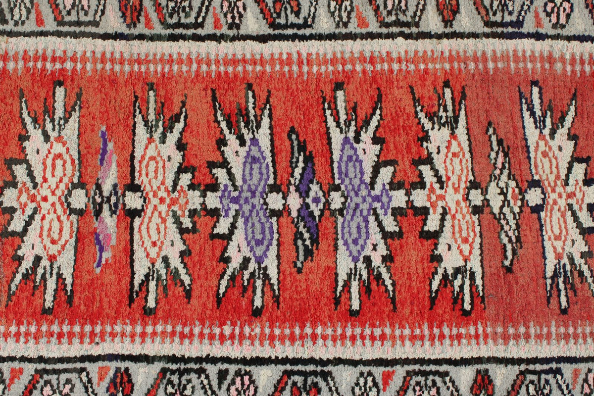 3x12 Red and Purple Turkish Tribal Runner