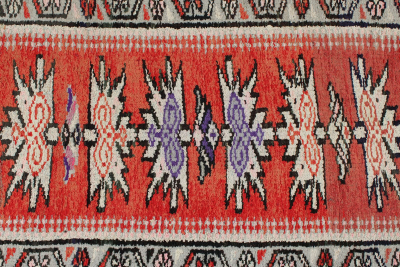 3x12 Red and Purple Turkish Tribal Runner