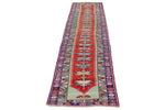 3x12 Red and Purple Turkish Tribal Runner
