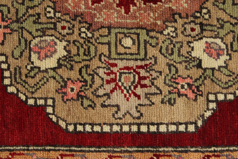4x11 Red and Ivory Turkish Tribal Runner