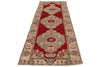 4x11 Red and Ivory Turkish Tribal Runner