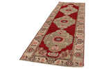 4x11 Red and Ivory Turkish Tribal Runner