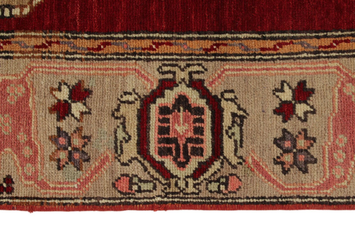 4x11 Red and Ivory Turkish Tribal Runner
