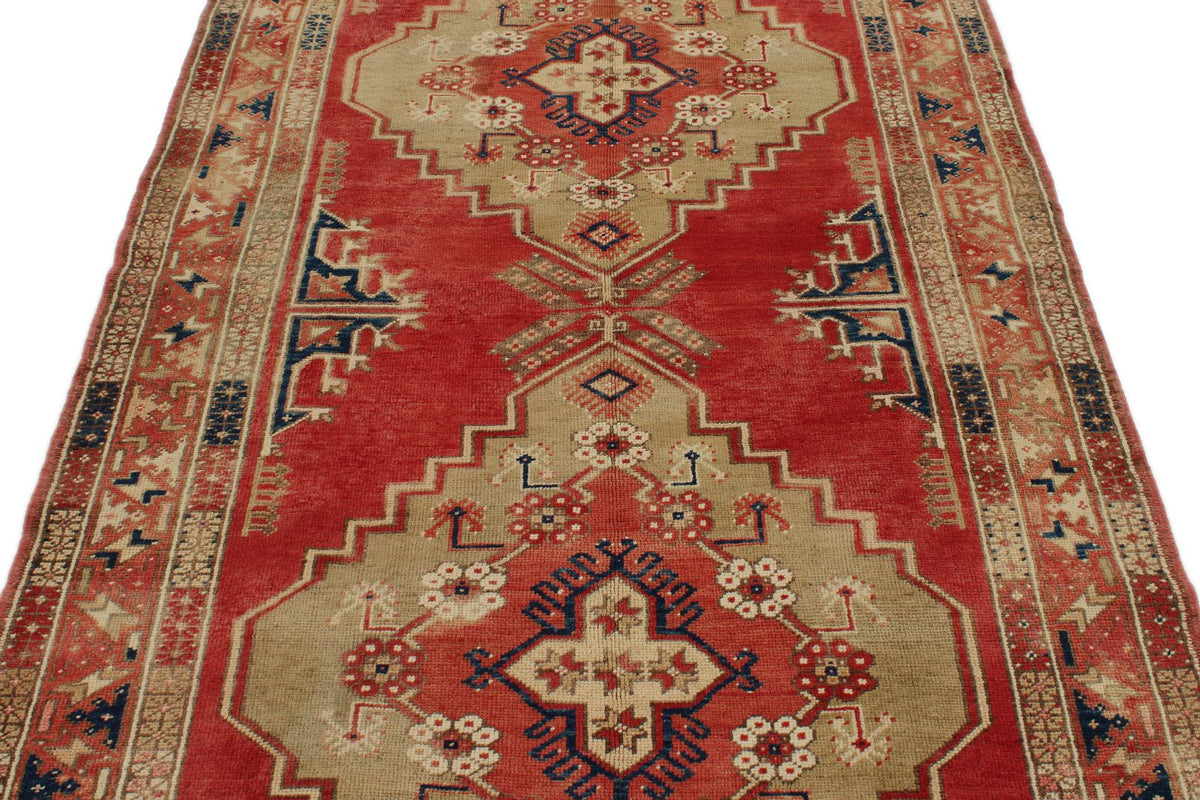 5x9 Red and Green Turkish Tribal Rug