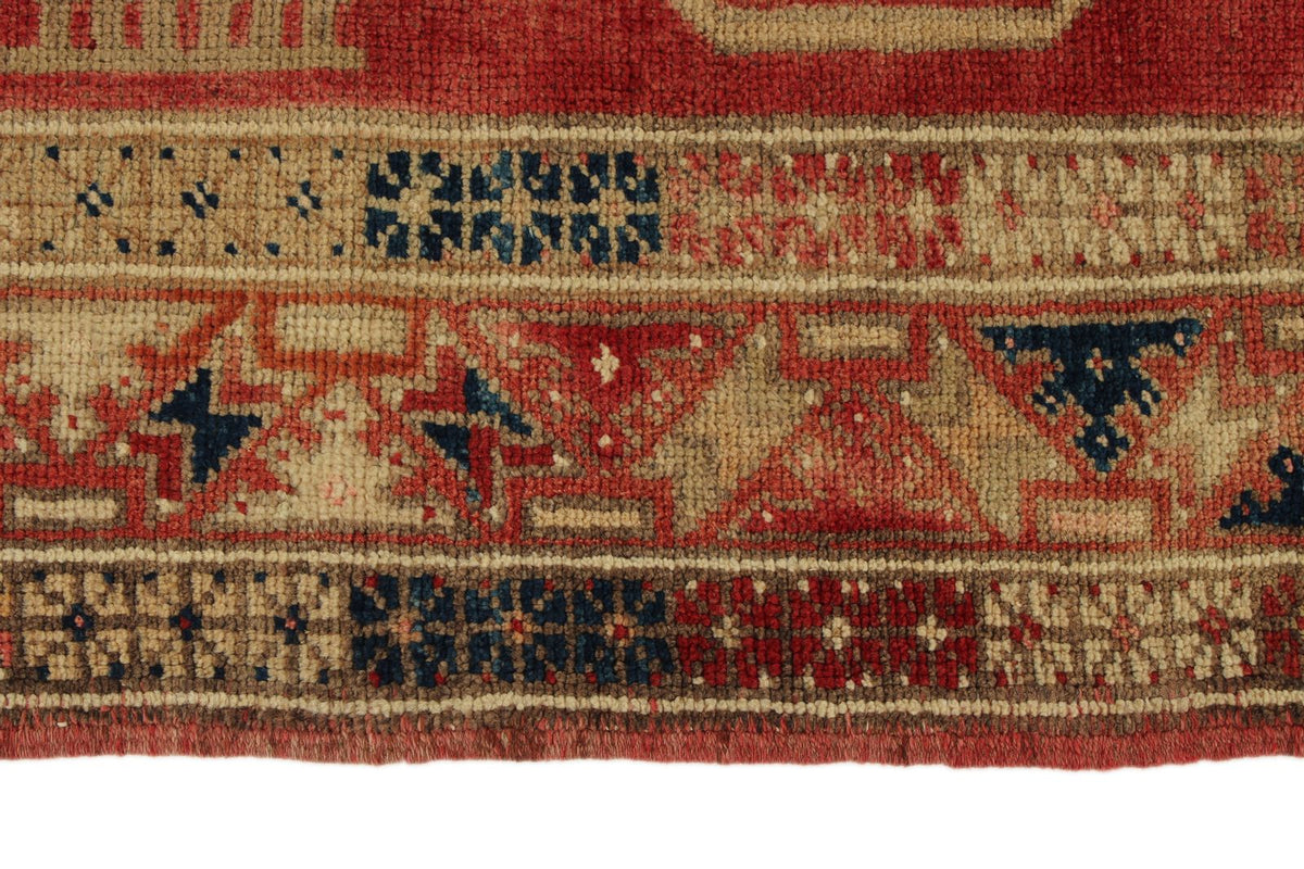 5x9 Red and Green Turkish Tribal Rug