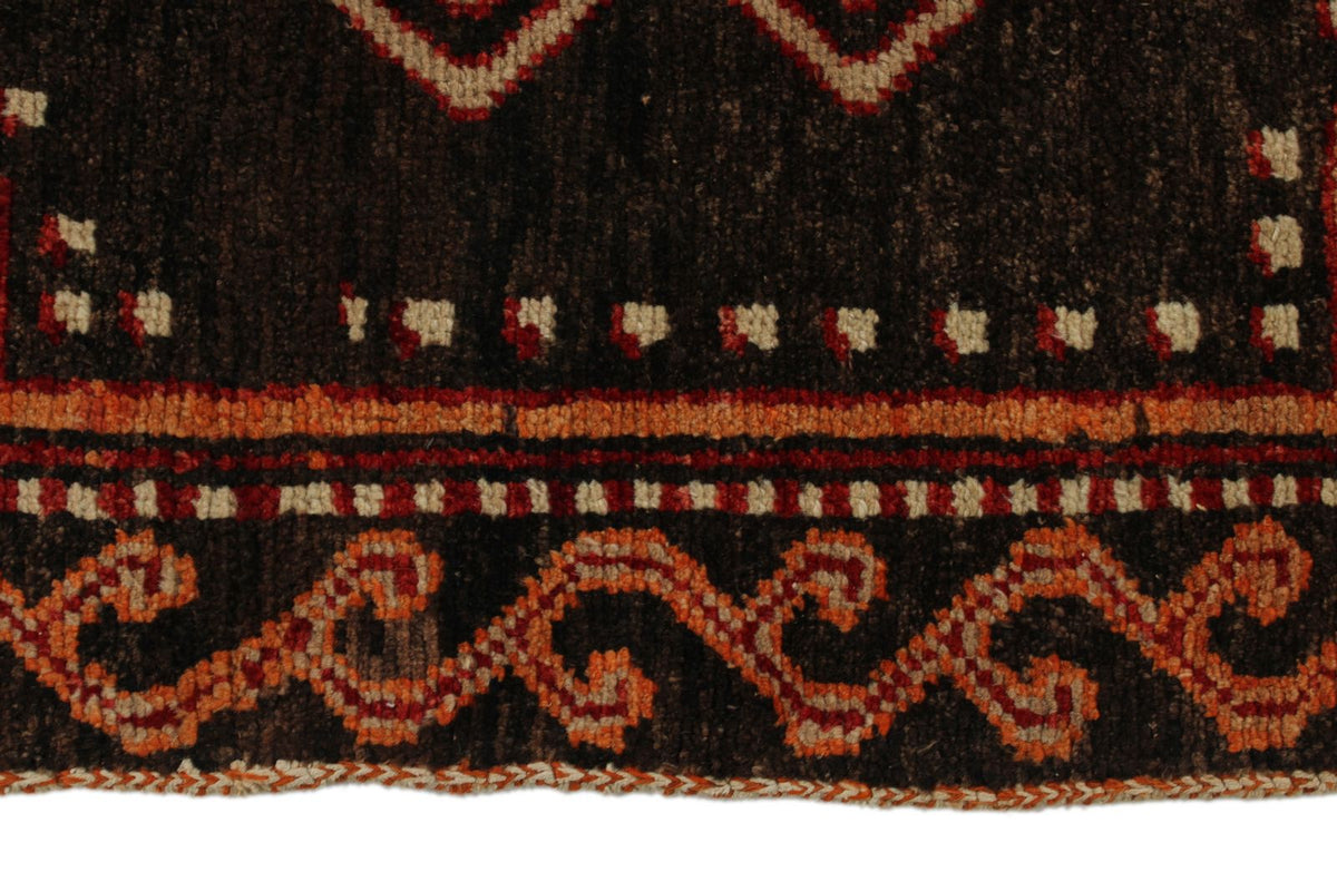 4x13 Red and Brown Turkish Tribal Runner