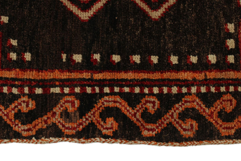 4x13 Red and Brown Turkish Tribal Runner