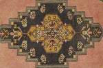 3x8 Pink and Gold Turkish Tribal Rug