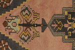 3x8 Pink and Gold Turkish Tribal Rug