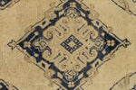 4x11 Ivory and Blue Turkish Tribal Runner