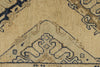 4x11 Ivory and Blue Turkish Tribal Runner