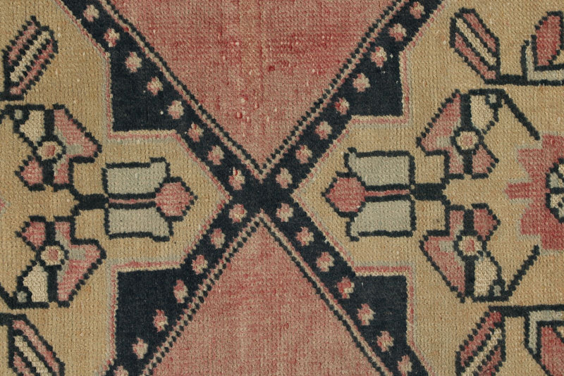 3x10 Pink and Gold Turkish Tribal Runner