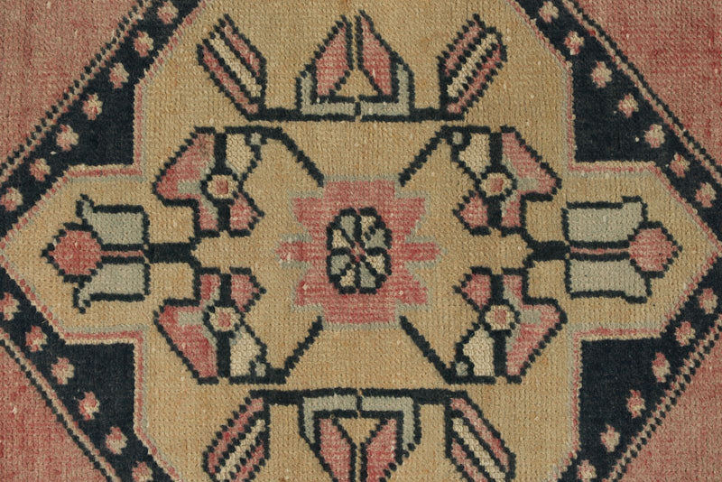 3x10 Pink and Gold Turkish Tribal Runner