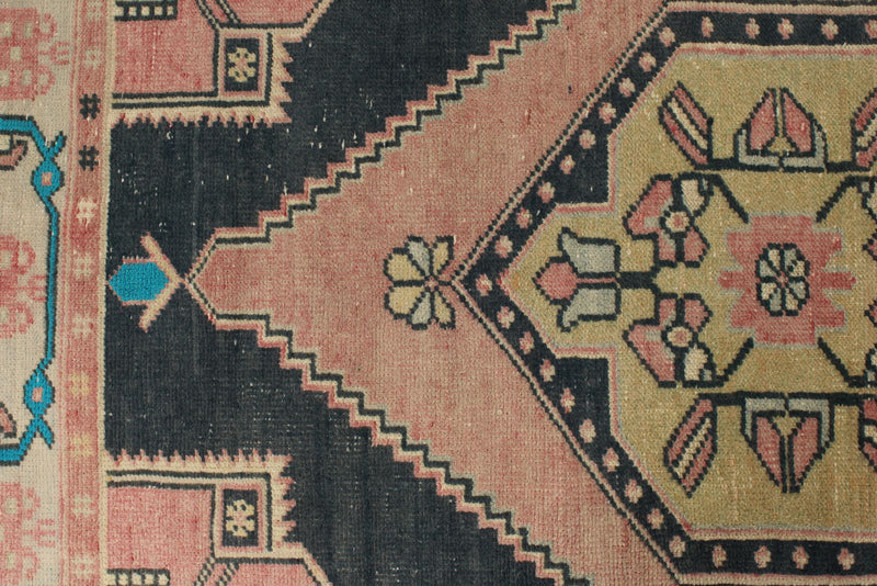 3x10 Pink and Gold Turkish Tribal Runner