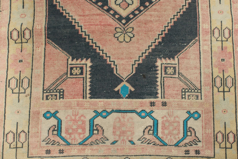 3x10 Pink and Gold Turkish Tribal Runner