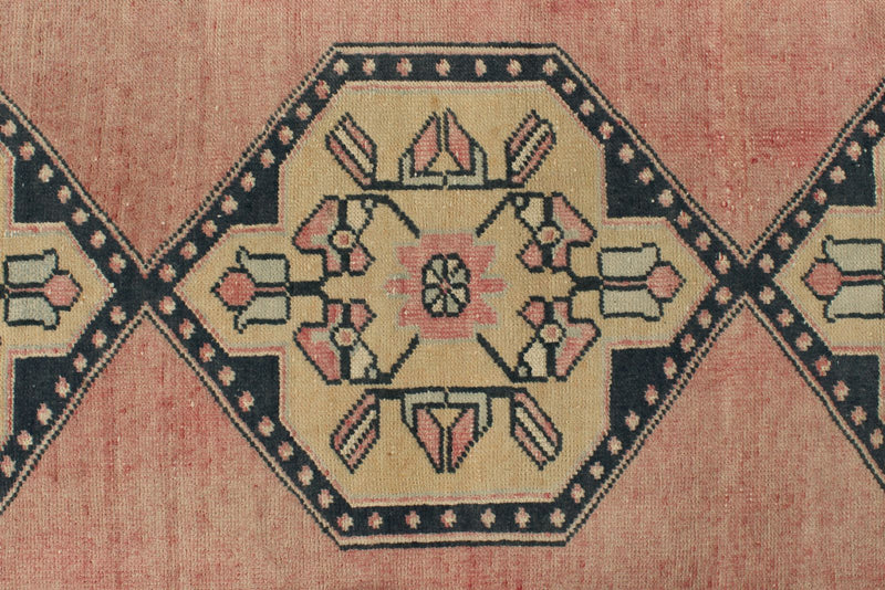 3x10 Pink and Gold Turkish Tribal Runner