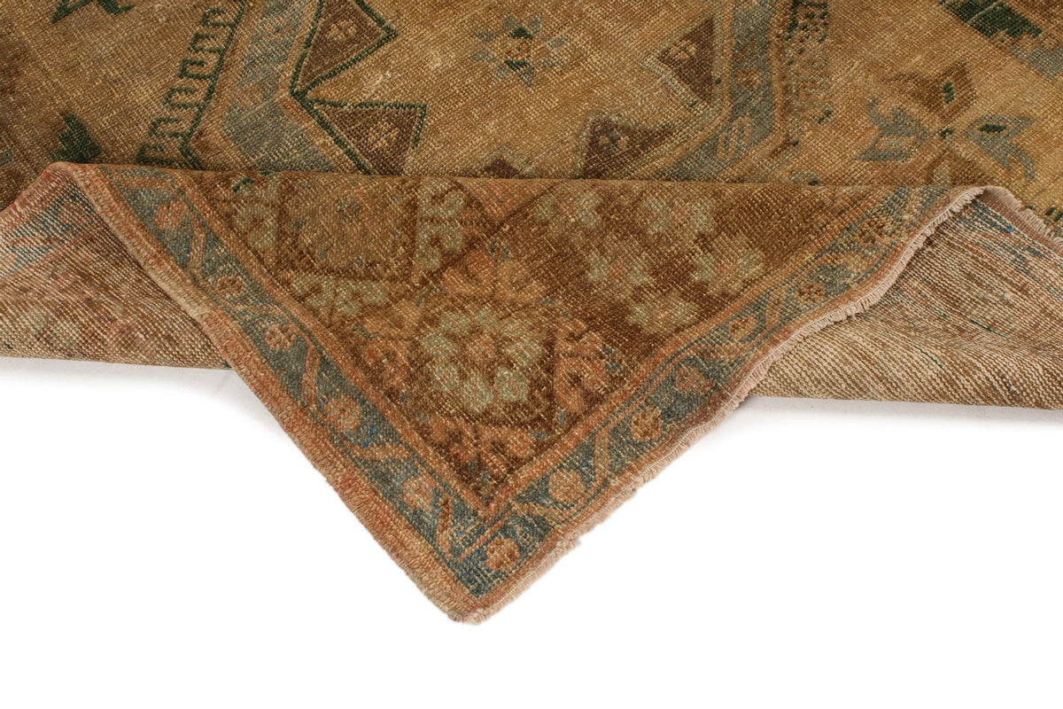 5x13 Ivory and Brown Turkish Tribal Runner