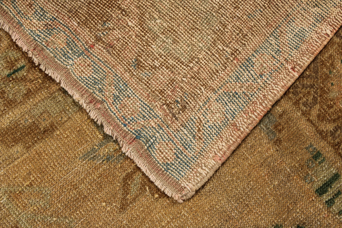 5x13 Ivory and Brown Turkish Tribal Runner