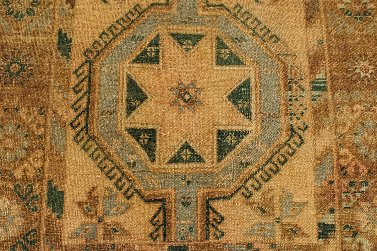 5x13 Ivory and Brown Turkish Tribal Runner