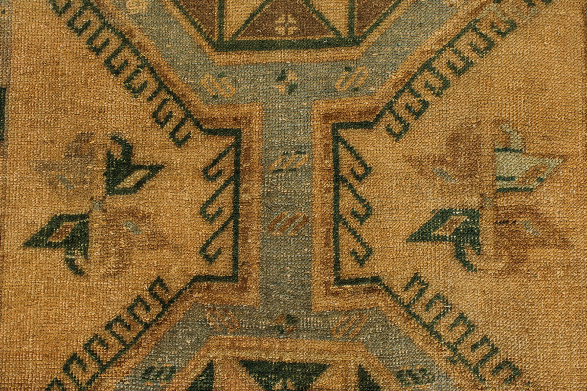 5x13 Ivory and Brown Turkish Tribal Runner