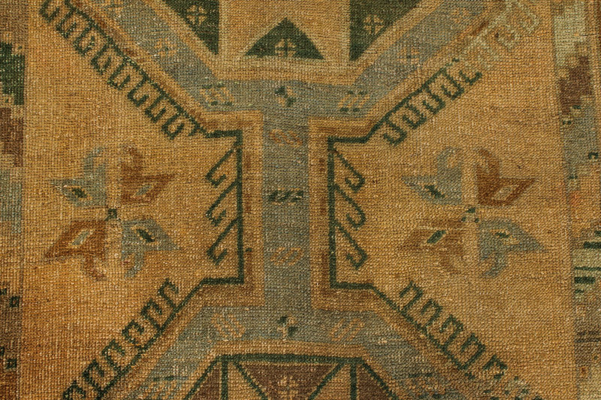 5x13 Ivory and Brown Turkish Tribal Runner